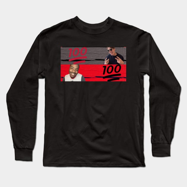 100 Faces Long Sleeve T-Shirt by Keep It 100 Podcast